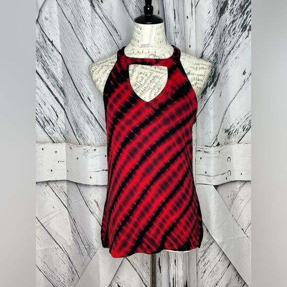 RED HAUTE Red/Black Tie-Dye Tank Top M - Picture 1 of 6